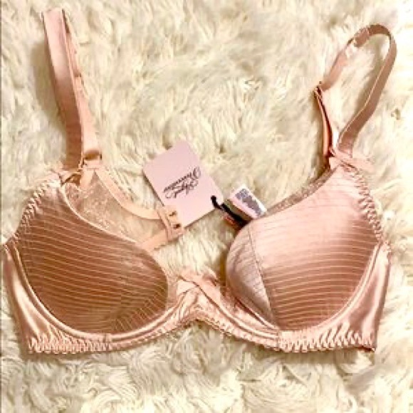 NWT Agent Provocateur lingerie satin bra sheer 34D - Picture 6 of 6